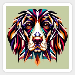 English Springer Spaniel: Geometric Color Splendor Magnet